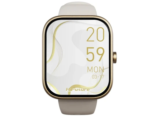 HiFuture LUME Smartwatch 1.85" IPS Display, Dual-Core Processor, 100+ Sports Modes, Built-in Wireless Calling, 24/7 Health Monitoring (Heart Rate, SpO2, Sleep), Ultra-Light Weight Sleek Design, Champagne Gold